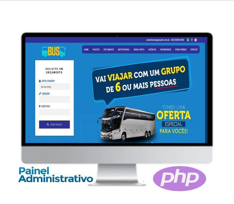 Fretamento Transporte Ônibus em PHP